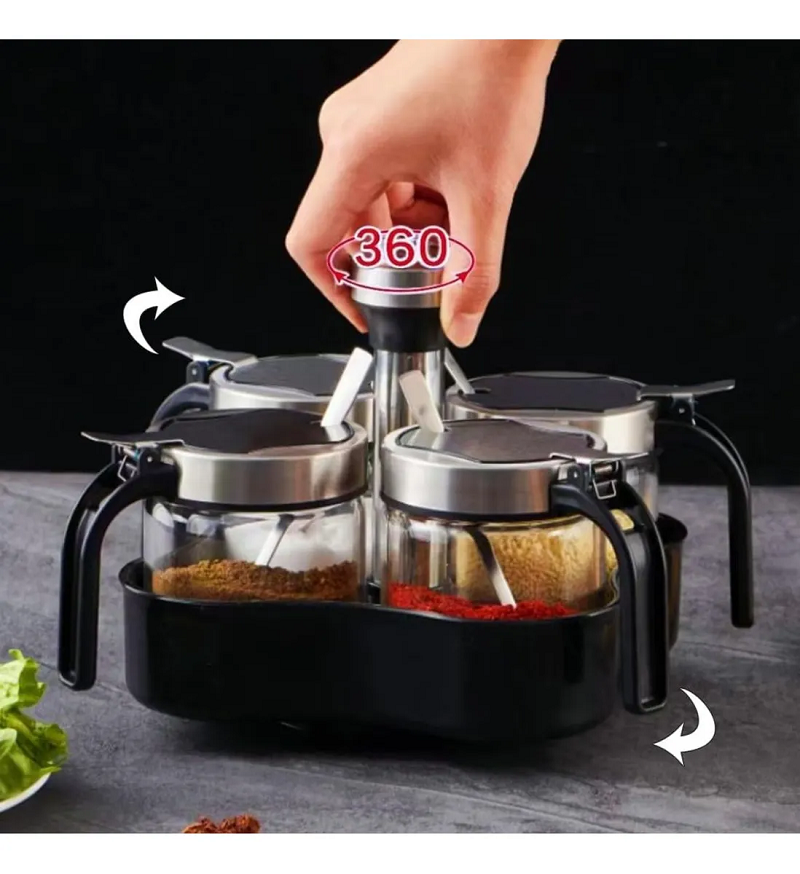 Miniatura 2 de Condiméntero Giratorio Juego 4 Puestos